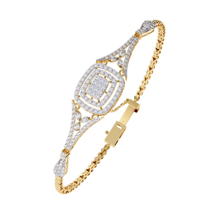 18K <b>Gold</b> Bracelet Adorned with Fabulous Lab Grown Diamonds - Product Image 1