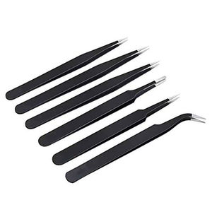 Pinzas de pestañas de volumen de 90 grados, punta de fibra, pinzas de pestañas injertadas, herramienta de extensión de pestañas - Product Image 4