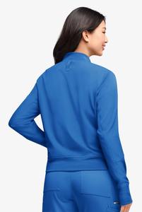 Blouson médical classique pour femme, couleur unie, fermeture éclair sur le devant, uniforme de soins infirmiers, veste confortable pour médecin - Product Image 4