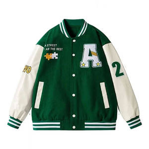 Veste universitaire unisexe moderne, coupe-vent, intérieur matelassé, vêtement de sport décontracté, broderie personnalisée, équipe, école - Product Image 1