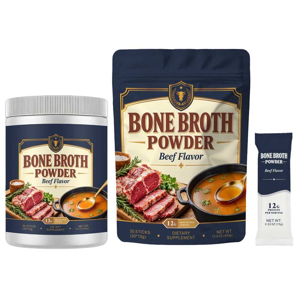 Private Label Bone Broth Protein Powder Packets, Grass-Fed Beef ...