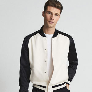 Custom Made Satin <b>Varsity</b> <b>Jacket</b> for Men Stand Collar Full Sleeves 2024 Design Price - Product Image 3