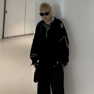 Nanteng Custom High Quality 100% Cotton Winter Casual Loose Jacquard Knitwear Crew Neck Long Sleeve <b>Men</b> Pullover <b>Sweaters</b> - Product Image 6