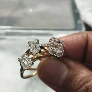 แหวนเพชรสั่งทำตามสั่งสำหรับงานแต่งงานและงานหมั้นทอง14K ทอง18K พร้อมใบรับรอง Igi & GIA - Product Image 2