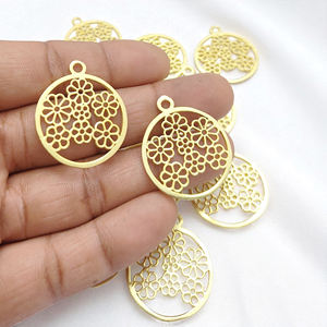 Plata de ley hecha a mano Multi flor diseño encanto DIY hacer colgante collar venta al por mayor encontrar joyería - Product Image 2