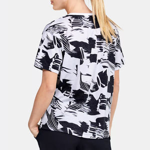 เสื้อยืดลำลองของผู้หญิงสำหรับฤดูร้อนพิมพ์ลายตามสั่งพิมพ์ลาย100% ผ้าฝ้าย - Product Image 5