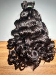 Paquetes de cabello humano crudo ondulado hinchable sin procesar vendedor al por mayor proveedor de cabello crudo alineado con cutícula de templo indio - Product Image 3