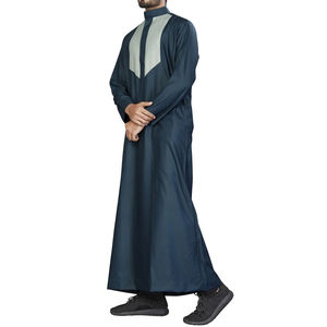 Vente en gros de vêtements musulmans traditionnels Jubbah arabe Thobe pour hommes Vêtements islamiques Jalabiya musulman pour hommes Thobe - Product Image 6