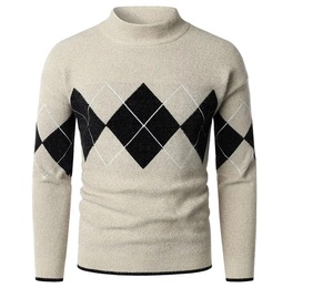 เสื้อกันหนาวสำหรับผู้ชายผ้าฝ้ายย้อมสีล้วน/โพลีเอสเตอร์ - Product Image 2