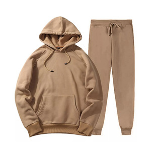 ชุดวอร์มสองชิ้นสีพื้นแฟชั่นลำลองของผู้ชายมาใหม่ชุดวิ่งจ๊อกกิ้งปรับแต่งได้ - Product Image 1