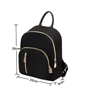 Mochila Oxford multifunción a la moda <span class=keywords><strong>para</strong></span> mujer, <span class=keywords><strong>mini</strong></span> mochila bonita <span class=keywords><strong>para</strong></span> viaje, bolso de hombro <span class=keywords><strong>para</strong></span> hombre, bolso negro, producto en oferta - Product Image 6