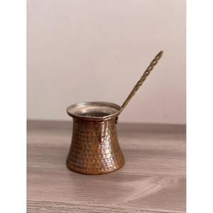 หม้อกาแฟตุรกีของขวัญดีไซน์ทำด้วยมือสำหรับไปแคมป์ปิ้งหม้อพร้อมด้ามจับทองเหลืองหม้อกาแฟชาวินเทจขายส่ง - Product Image 6