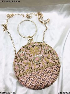 Bolso de Mano Tipo Clutch Étnico de Diseño Artesanal para Novia o Fiesta |   Bolso de Mano Tipo Clutch para Novia, Hecho a Mano, con Correa para Llevar al Hombro - Product Image 2