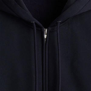 SAAR INDUSTRIES Logo personnalisé vêtements de sport manches longues sweat à capuche zippé en couleur noire tissu polaire 380gsm non boulochage de haute qualité - Product Image 2