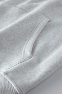 Sweats à capuche streetwear surdimensionnés avec impression bouffante noire personnalisée Sweat à capuche 100% coton pour hommes - Product Image 4