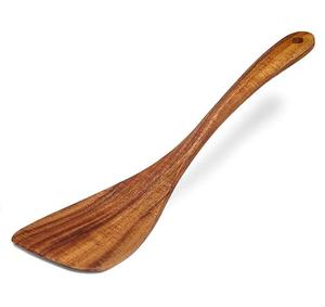 ช้อนตักสลัดด้ามยาวทำจากไม้อะคาเซียสำหรับใช้ในครัวและอุปกรณ์ทานอาหารเย็นเซิร์ฟเวอร์ไม้แบบผสม - Product Image 1
