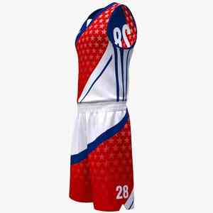 Conjunto de uniforme de baloncesto sublimado a medida, hecho con poliéster ligero y resistente para un rendimiento duradero. - Product Image 5