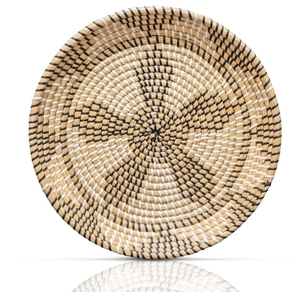 Plato colgante tejido de pasto marino de primera calidad para decoración de paredes interiores, hecho con fibras naturales resistentes, elaborado a mano en Vietnam. - Product Image 5