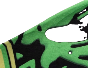 Rashguard de compresión de poliéster de manga larga para hombre, con estampado personalizado de calavera blanca y verde, de secado rápido, para BJJ, al por mayor - Product Image 6