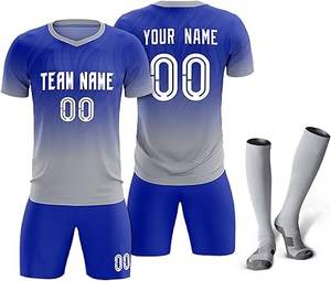 Conjunto de uniforme de fútbol personalizado-100% algodón secado rápido unisex adulto - Product Image 5