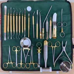 Nuevo Kit de estudiante dental chapado en oro Fuente de alimentación manual hecha de acero - Product Image 1