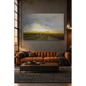 Fida Chintreuil Regardant la pluie sur la plaine - Impression sur toile - Product Image 2