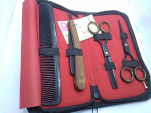 ชุดกรรไกรแต่งผมพลาสม่าสีดำขนาด6.5 "นิ้วชุดกรรไกรโลโก้ออกแบบได้ตามที่ต้องการ - Product Image 2