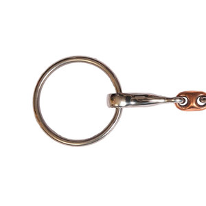 Broca de boca de cobre de tres partes | Broca de entrenamiento de caballos de acero inoxidable articulada doble | Tachuela de equitación ecuestre - Product Image 4