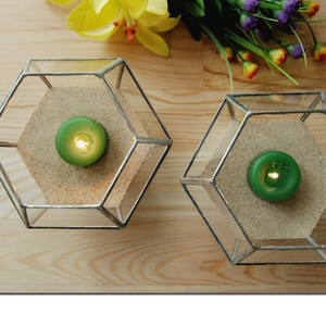 Pot à bougie vide en verre avec couvercle en bambou en gros coloré givré ambre noir clair Valentine impression fait à la main soie métal cylindre - Product Image 2