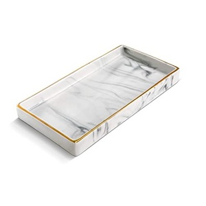 Bandeja de Baño de Mármol, Bandeja Rectangular de Acrílico para Mesa de Centro, Bandeja de Servicio de Mármol Personalizada - Product Image 6