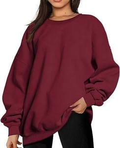 Sweat-shirt à capuche oversize tendance pour femme, en coton lourd tissé doux, chaud, décontracté, manches longues, coupe ample, streetwear d'hiver - Product Image 1
