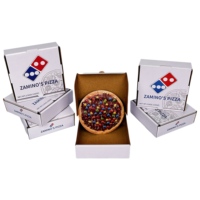 Sachet Mylar en forme de pizza pour impression numérique, 3,5g, finition mate, saveur chocolat, emballage spécial imprimé avec boîte