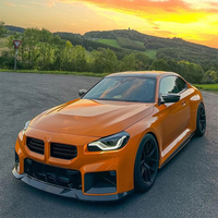 Pour bmw M2 G87 lèvre avant véritable fibre de carbone sèche R44 Style pare-chocs avant lèvre diffuseur séparateurs becquet pièce d'auto