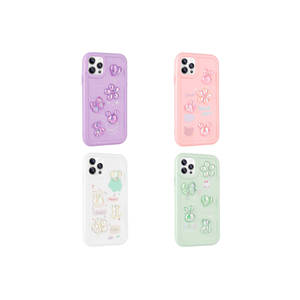 Coque de protection en silicone brillant gaufré rose Netzy Premium pour iPhone 13 Pro 14 Plus, finition givrée spéciale pour téléphone portable - Product Image 2