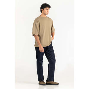 Camisetas de Punto Holgadas para Hombre, 280g MN-TS-SS26-021-A, Camisetas con Logotipo y Letras Estampadas, Diseño Transpirable y Compresible - Product Image 4