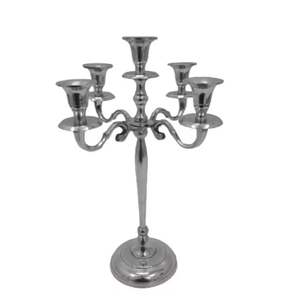 Wholesale Bulk Wedding Decorative Candle Stand Nickel Finishing Latest Design Candle Pillar Holder Handmade Customized - Product Image 2