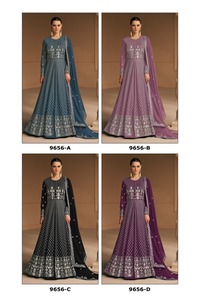 Las secuencias de bordado de desgaste tradicional indio funcionan con Choli Back Side Work Almora Salwar Kameez Suit - Product Image 6