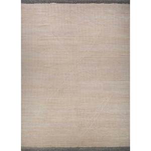 Alfombra de Lana Color Marfil, Tejida a Mano, con Patrón Geométrico, Estilo Clásico para Sala de Estar y Pasillo, Tamaño 9x12 - Product Image 1