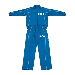 Conjunto Deportivo de 2 Piezas, Chaqueta Cortavientos de Nailon de Alta Calidad, Reflectante, con Logotipo Personalizado y Ribete, Traje Deportivo Liso - Product Image 1