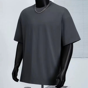 เสื้อผ้าสตรีทแวร์ผู้ชายทรงปกติ ผ้าคอตตอน 100% หนัก 200 แกรม พิมพ์ลายดิจิทัลคุณภาพสูง แบบเรียบ สั่งทำได้ - Product Image 1