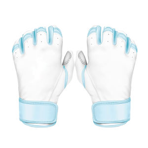 Gants de softball en cuir Cabretta de qualité supérieure, OEM Full Wrap Best-seller Gants de frappeur de baseball pour jeunes adultes avec rembourrage dans la paume - Product Image 1