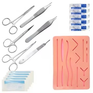 ชุดฝึกหัดเย็บแผลแบบมืออาชีพยอดนิยม พร้อมใบมีดผ่าตัด หนัง ไหม และสายรัดข้อมือผ้าสำหรับฝึกตัดและเย็บ - Product Image 2