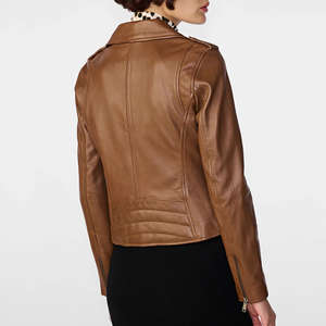 Veste en cuir d'agneau véritable pour femmes, respirante, écologique, veste varsity d'hiver, nouvelle collection, prix de gros avantageux - Product Image 2