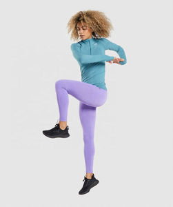 2025 mujer manga larga compresión 1/4 cremallera ligera Yoga entrenamiento chaqueta correr chaqueta mujer Yoga conjuntos - Product Image 3