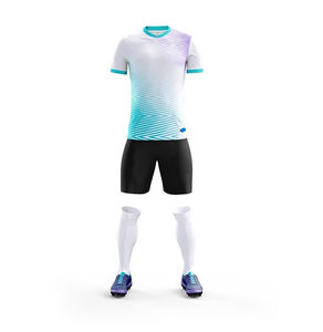 Uniformes de football à étiquette privée, kit de football personnalisé à séchage rapide par sublimation, fournisseur d'usine, vente en gros - Product Image 3