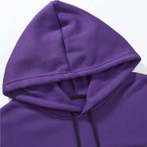 ชุดกีฬาแบบสวมหัวชุดวอร์มแบบลำลองมีฮู้ด100% ผ้าฝ้ายลายพื้นสำหรับฤดูหนาวโลโก้ออกแบบได้ตามต้องการ2025 - Product Image 3