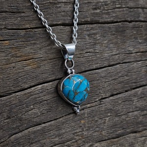 จี้ทองแดงสีเขียวขุ่นสีเงินขนาดเล็กจี้ทองแดงสีเขียวขุ่นจี้เงินสีฟ้าคราม - Product Image 5