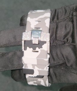 Montre unisexe de luxe tendance, demi-sertie de diamants Moissanite VVS, boîtier en acier inoxydable avec verre MIYOTA, style HipHop - Product Image 5