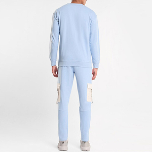 Ropa para exteriores Traje de sudor estampado Cómodo Algodón suave Ropa de invierno Hombres Sudadera y pantalón Conjunto de chándales - Product Image 3
