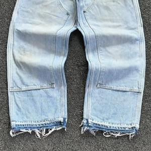 Jeans de Mezclilla de Pierna Recta Holgados para Hombre, Estilo Hip Hop, 100% Algodón, Vintage, de Buena Calidad - Product Image 3